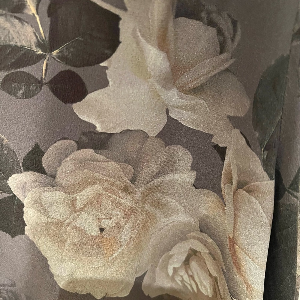 Johnny Was Gray Workshop Paris Floral Blouse with Pink Accents - Picture 11 of 11